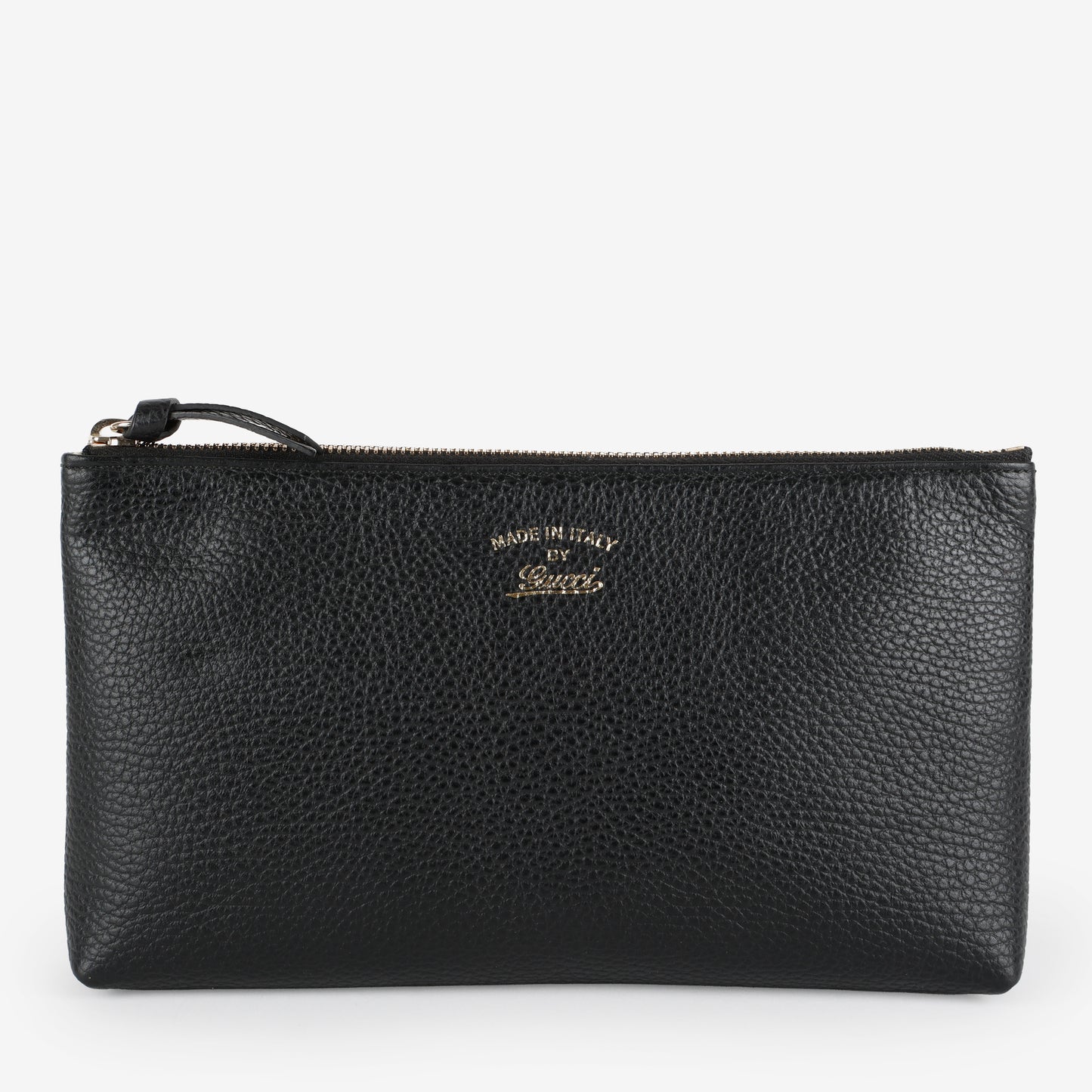 Swing Zipped Pouch, Black Calfskin