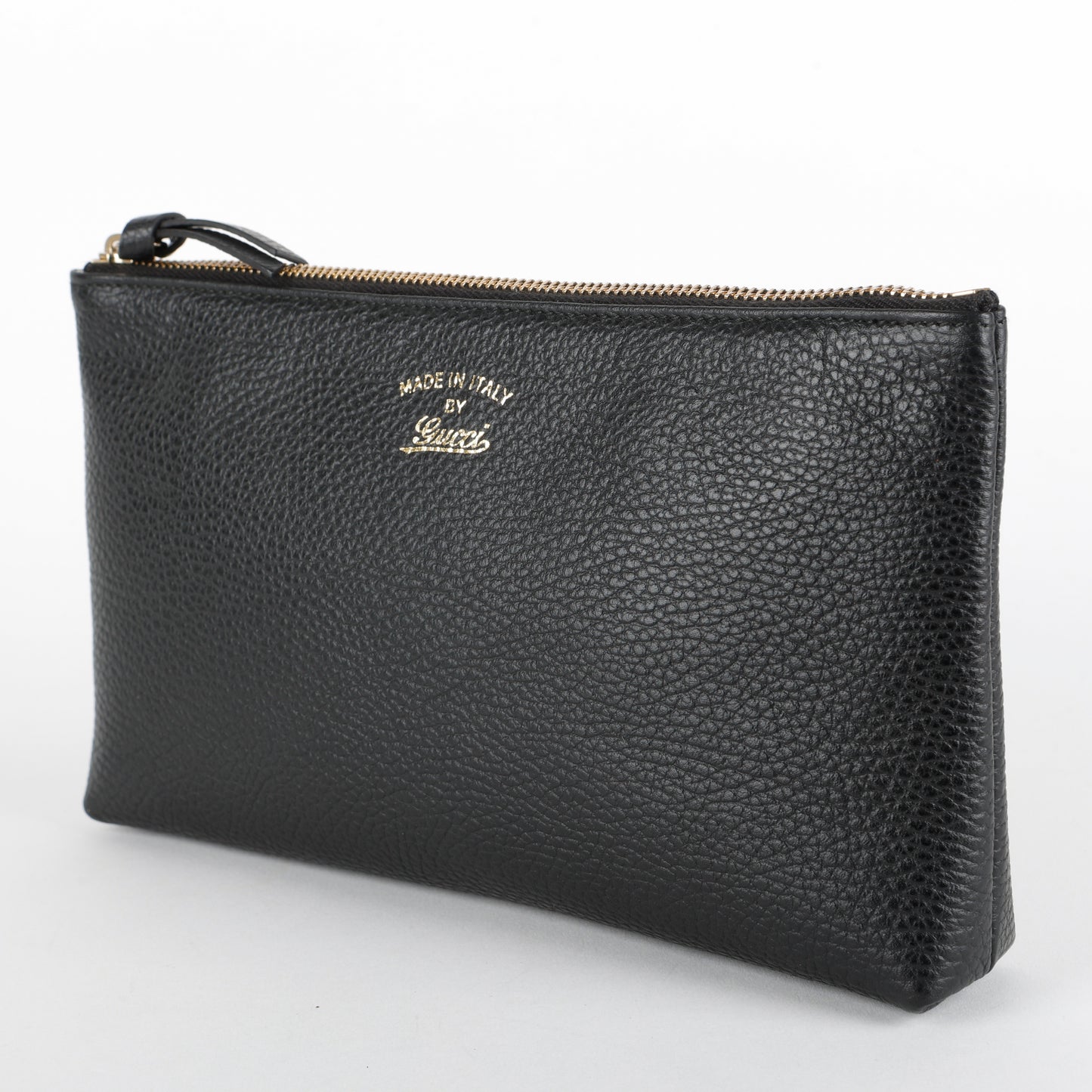 Swing Zipped Pouch, Black Calfskin