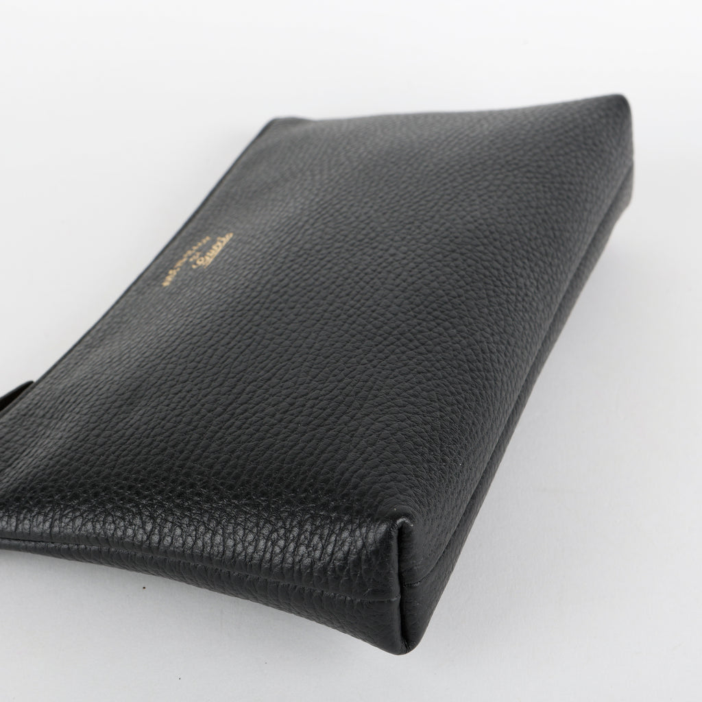 Swing Zipped Pouch, Black Calfskin