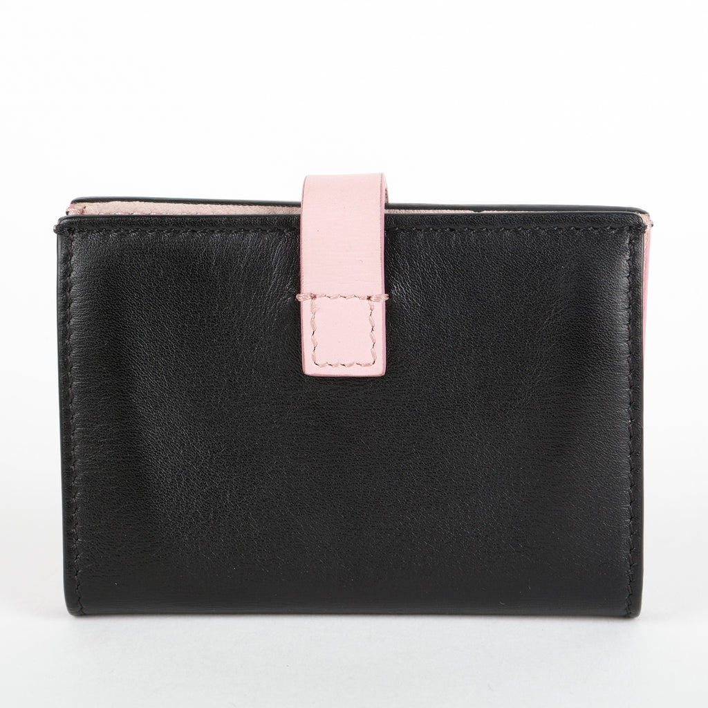 Snap Card Holder, Black/Pink