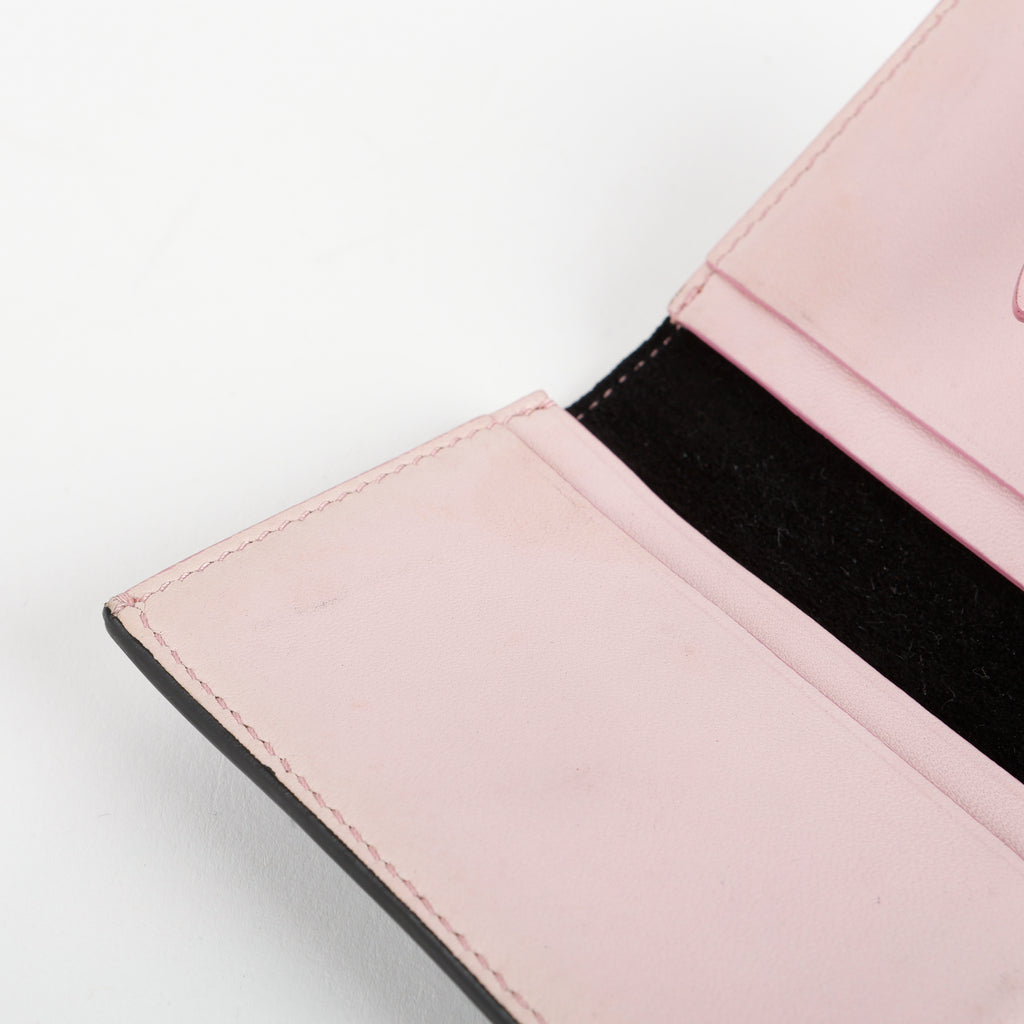 Snap Card Holder, Black/Pink