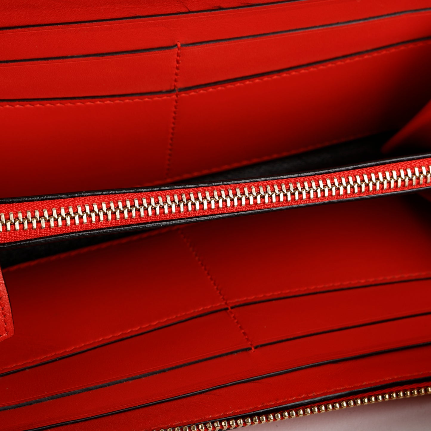 Serpenti Long Zip Around Wallet, Red Smooth Calfskin