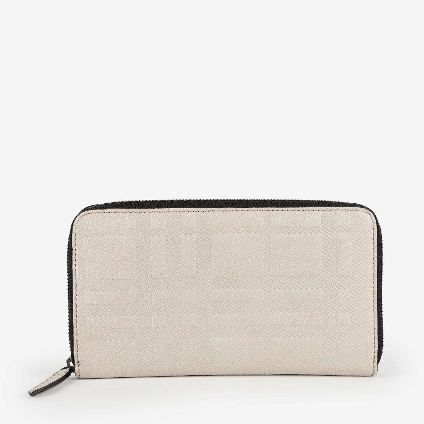 Embossed Zip Around Travel Wallet, Cream
