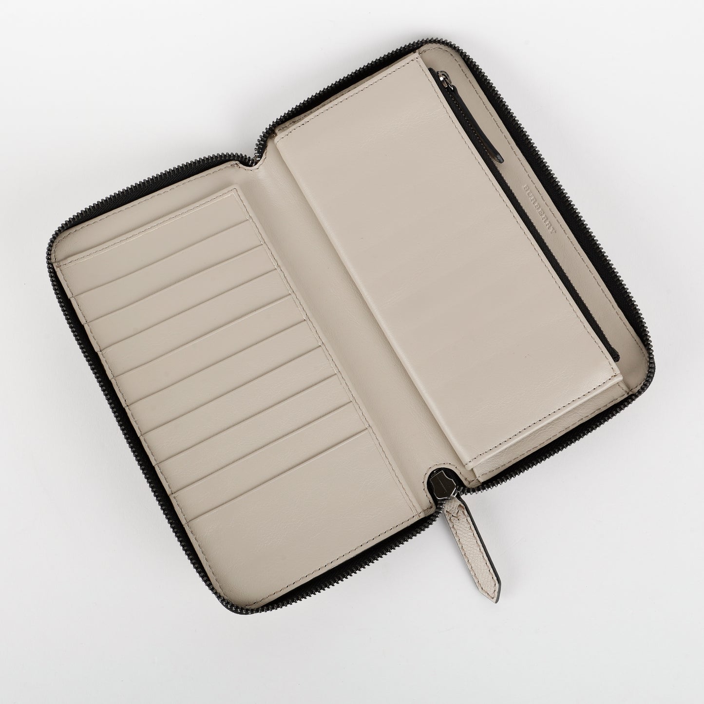 Embossed Zip Around Travel Wallet, Cream