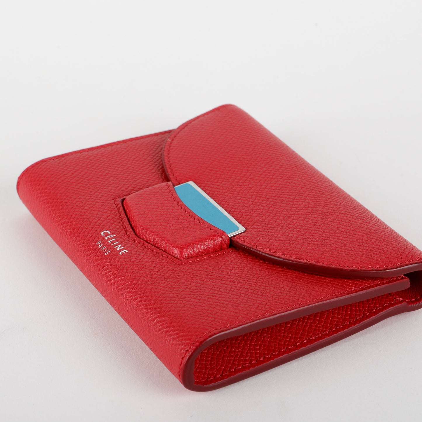 Small Trotteur Multifunction Wallet, Red Calfskin