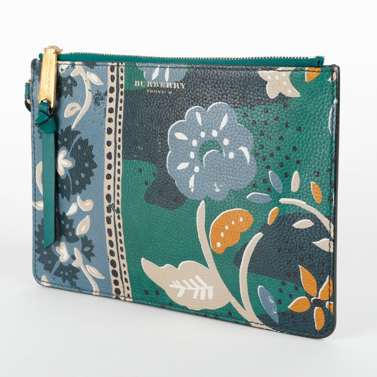 Prorsum Floral Zipped Wristlet, Green