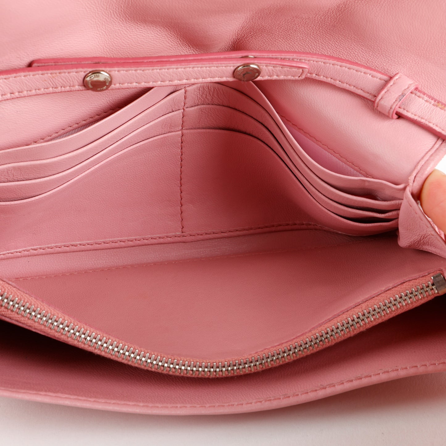 Crystal Flower Matelasse Wallet on Chain, Pink SHW