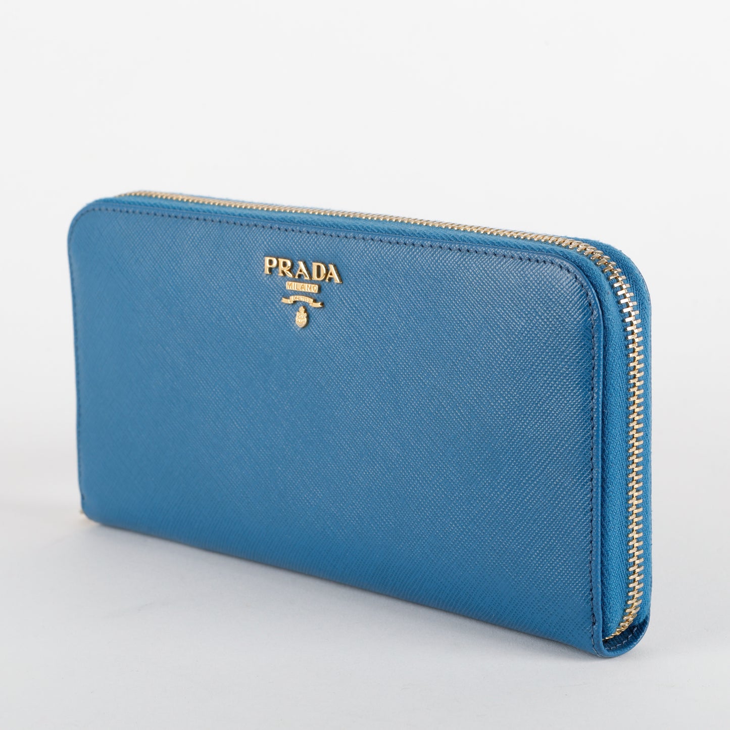 Zip Around Wallet, Cobalt Blue Saffiano