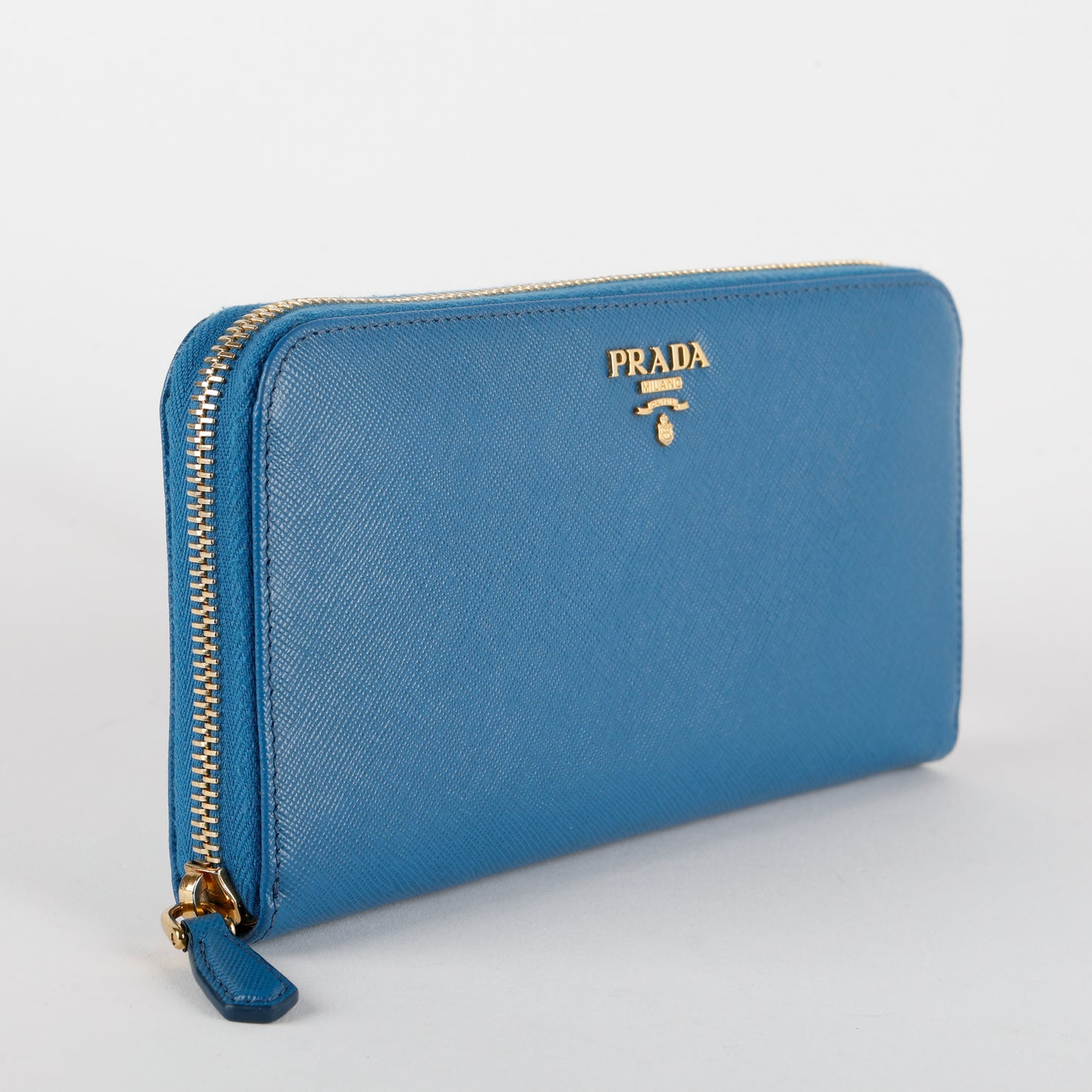 Zip Around Wallet, Cobalt Blue Saffiano