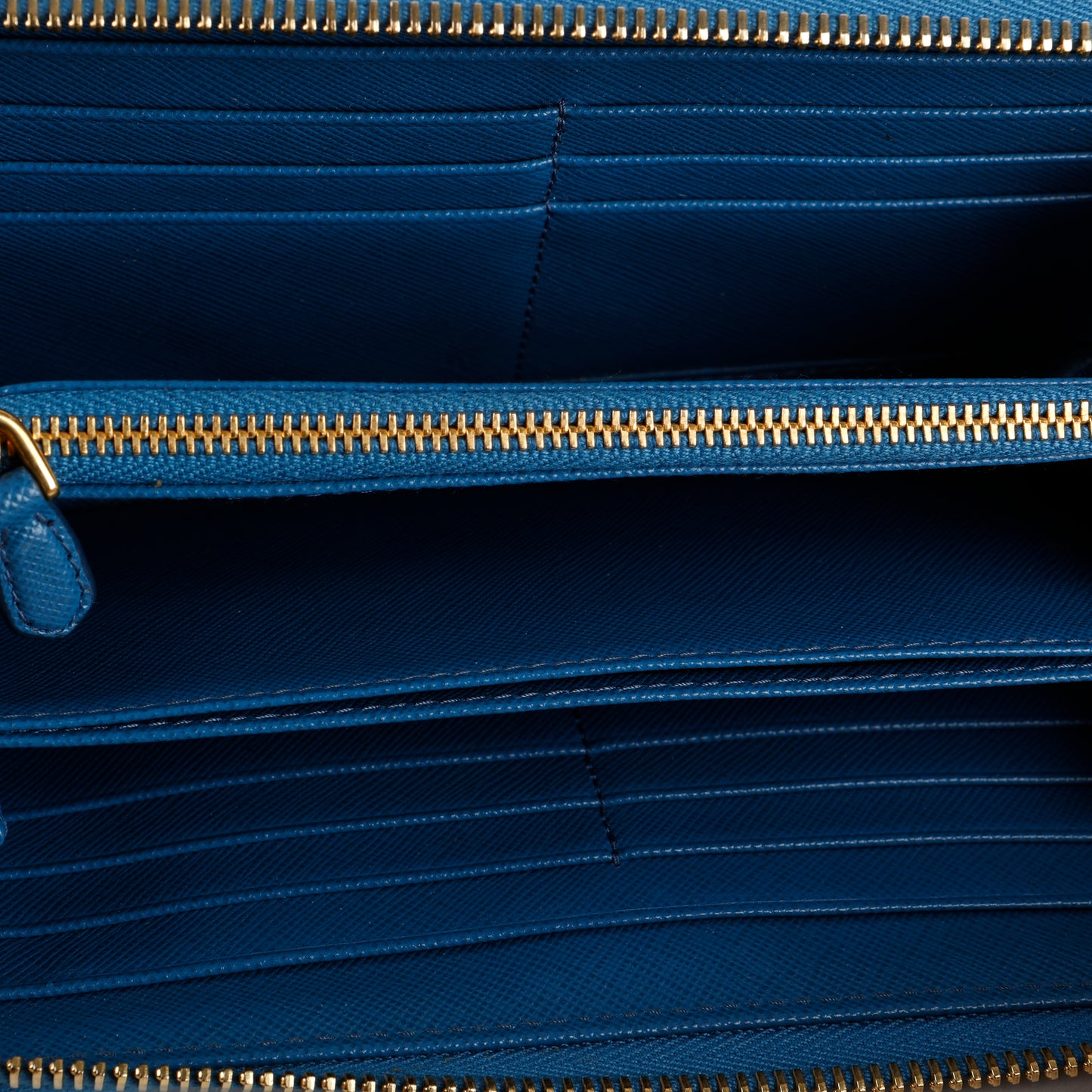 Zip Around Wallet, Cobalt Blue Saffiano