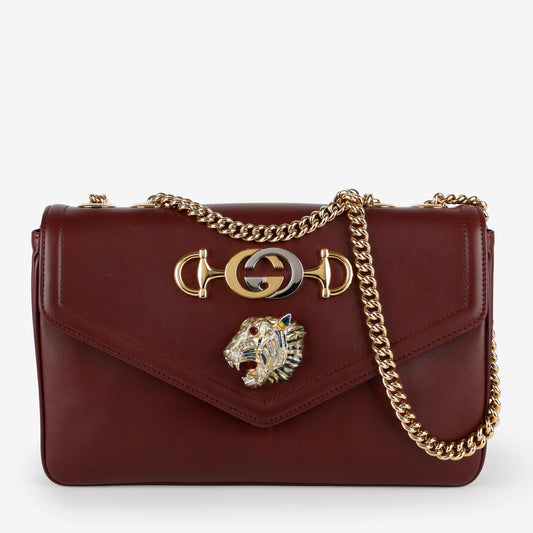 Medium Rajah Shoulder Bag, Bordeaux