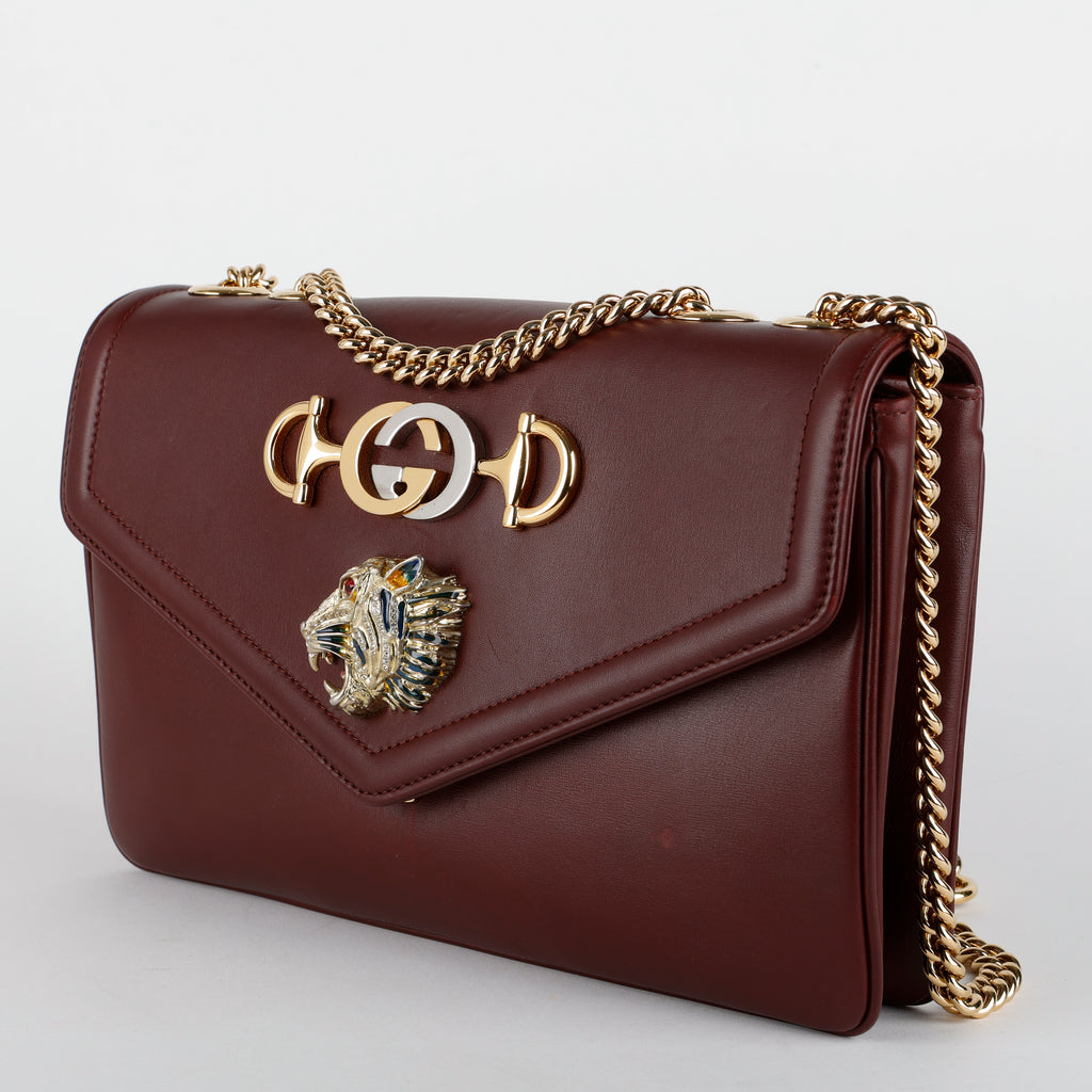Medium Rajah Shoulder Bag, Bordeaux