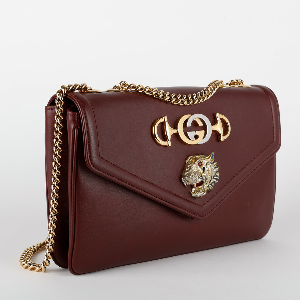 Medium Rajah Shoulder Bag, Bordeaux