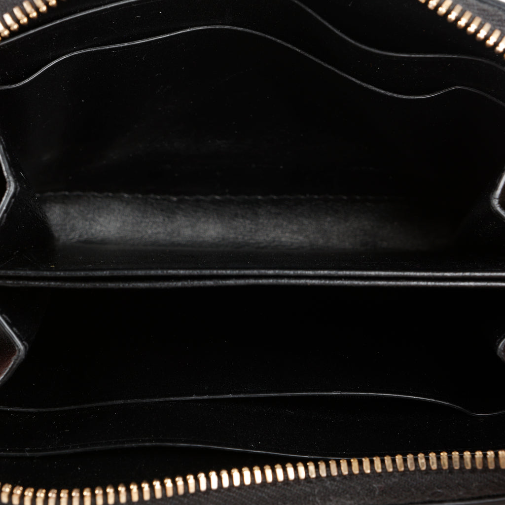 Zip Card Holder, Black Intrecciato