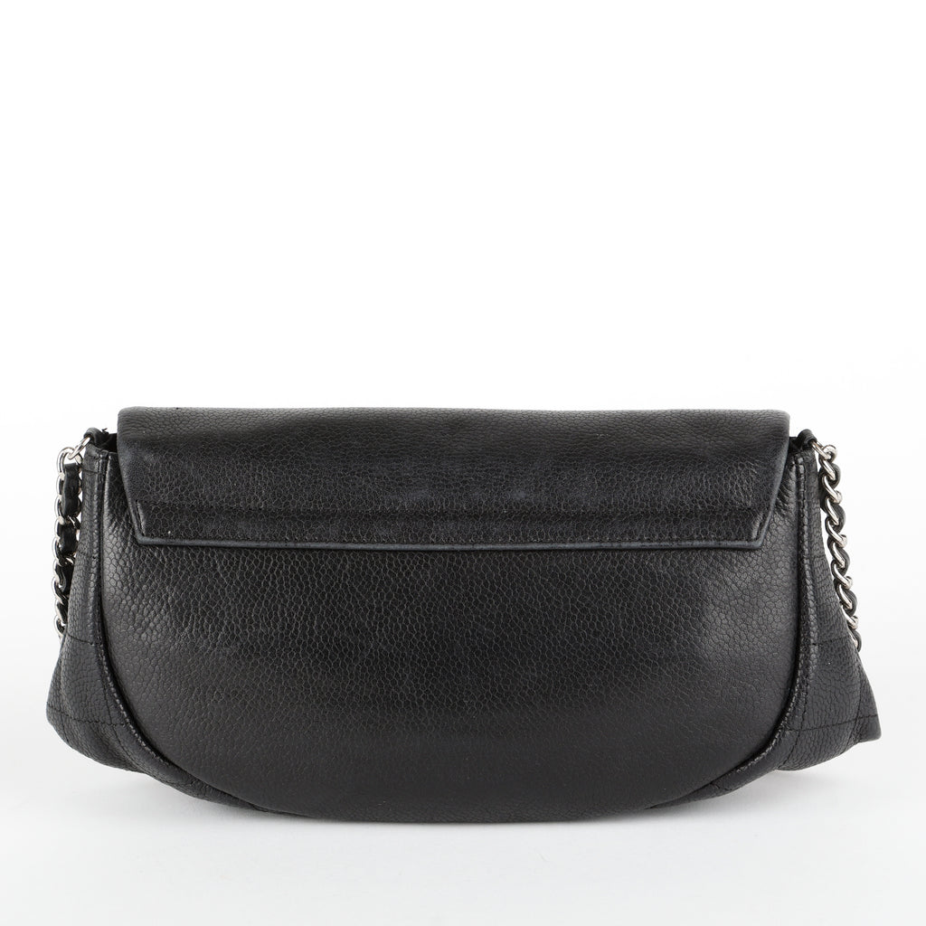 Half Moon Wallet On Chain, Black Caviar