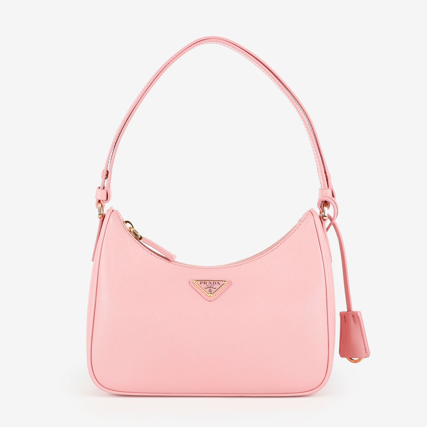 Re-Edition Shoulder Bag, Pink Saffiano GHW
