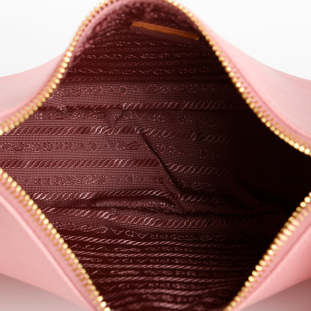 Re-Edition Shoulder Bag, Pink Saffiano GHW