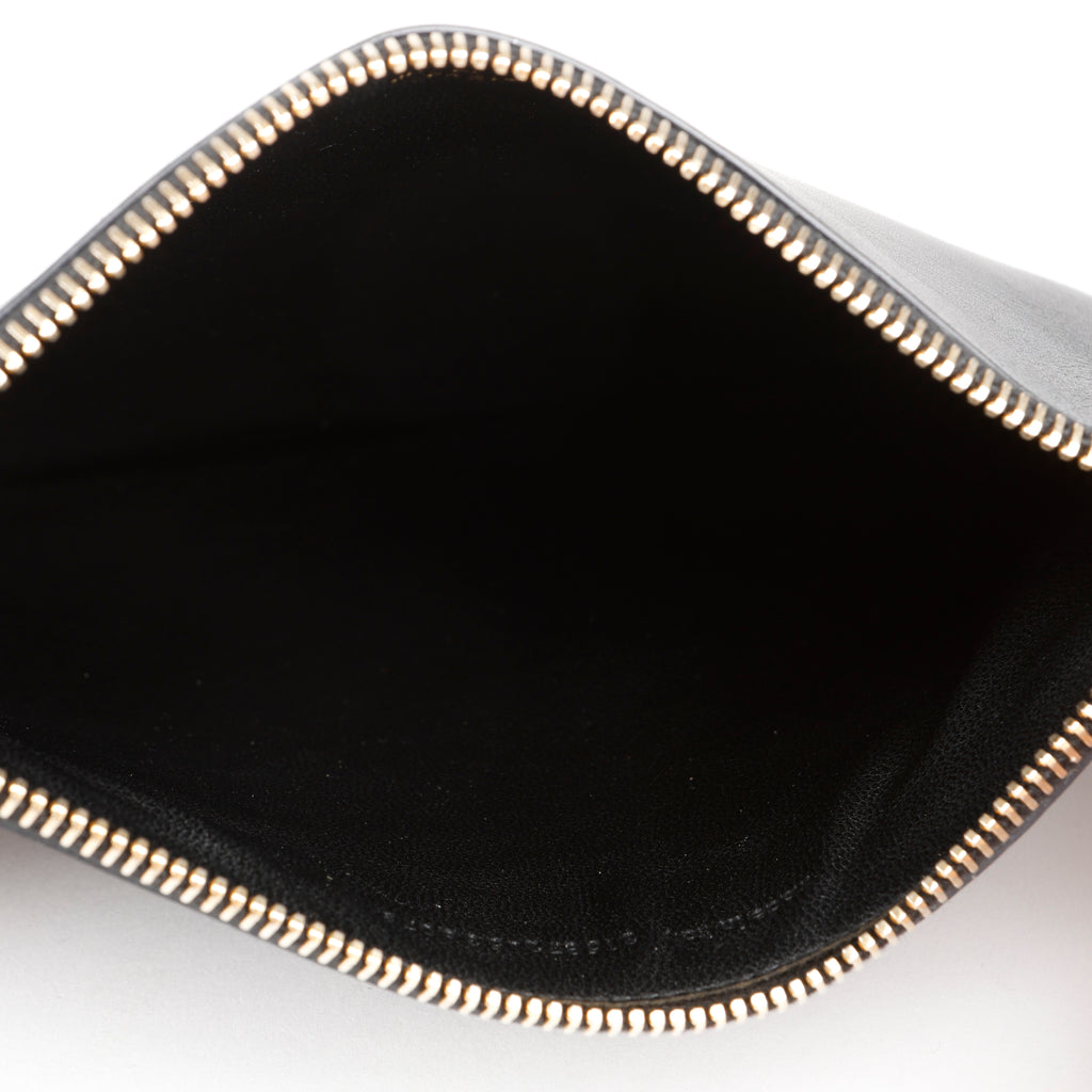 Double Zip Slim Pouch, Black