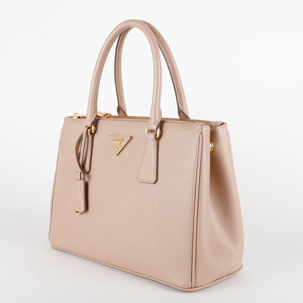 Small Galleria, Beige Saffiano