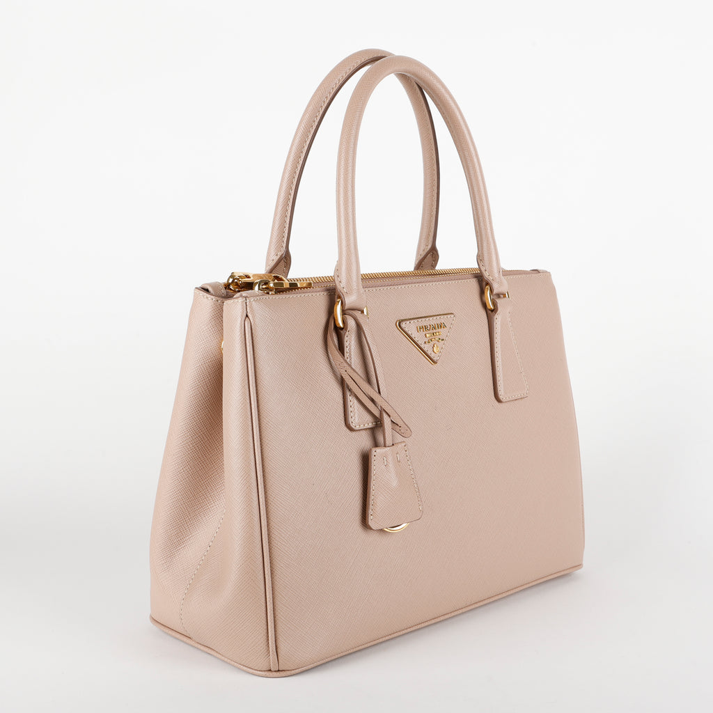 Small Galleria, Beige Saffiano