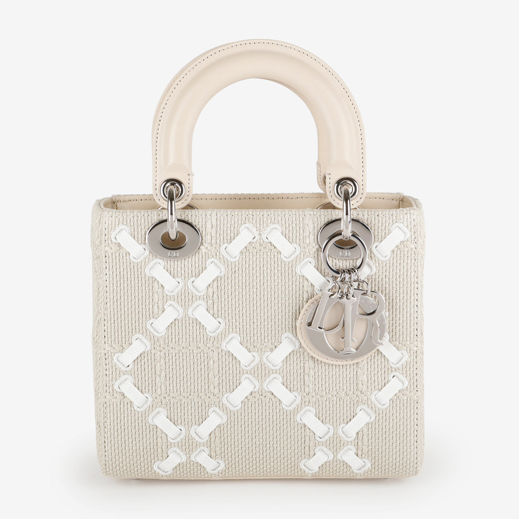 Small Lady Dior, Limited Edition Woven Beige
