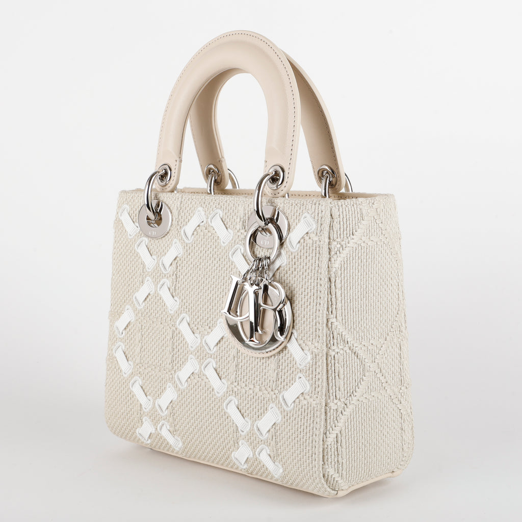 Small Lady Dior, Limited Edition Woven Beige