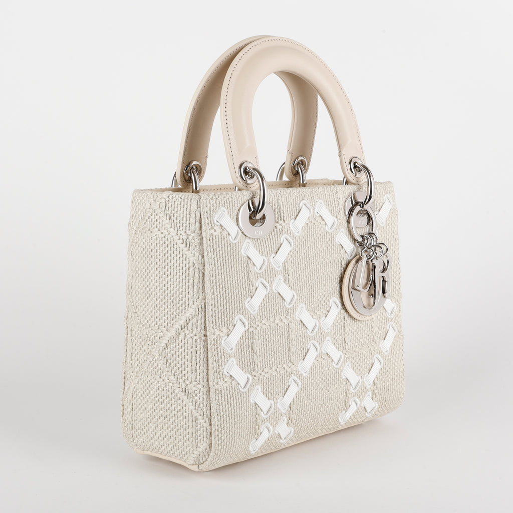 Small Lady Dior, Limited Edition Woven Beige