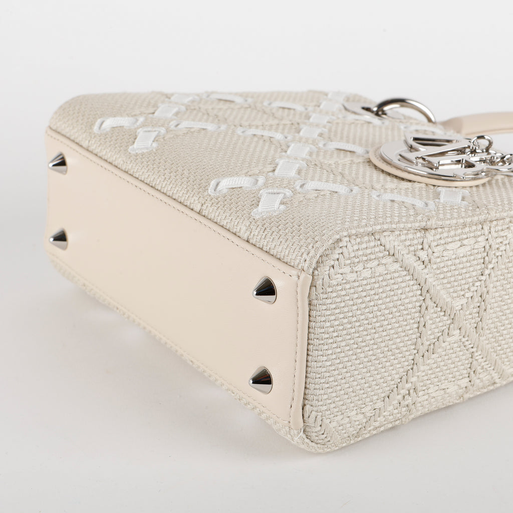 Small Lady Dior, Limited Edition Woven Beige