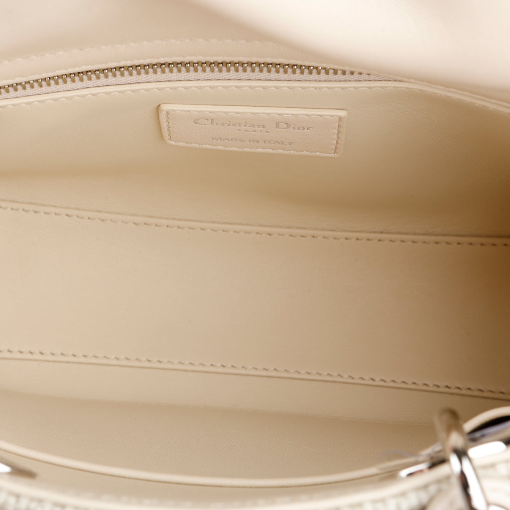 Small Lady Dior, Limited Edition Woven Beige