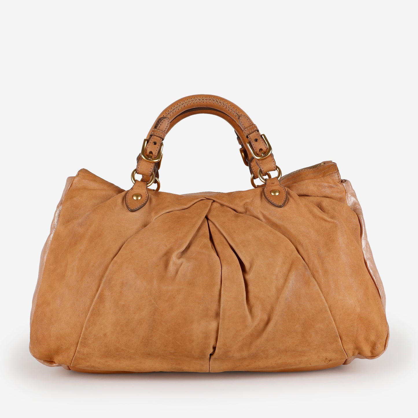 Large Matelasse Tote, Brown/Rose Gold (w/o strap)