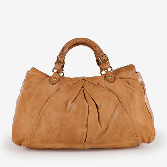 Large Matelasse Tote, Brown/Rose Gold (w/o strap)