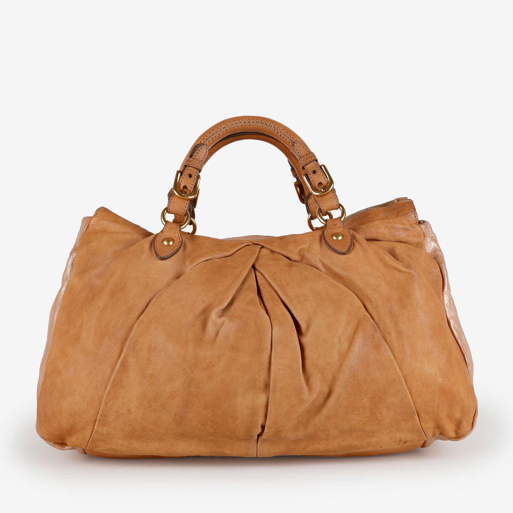 Large Matelasse Tote, Brown/Rose Gold (w/o strap)