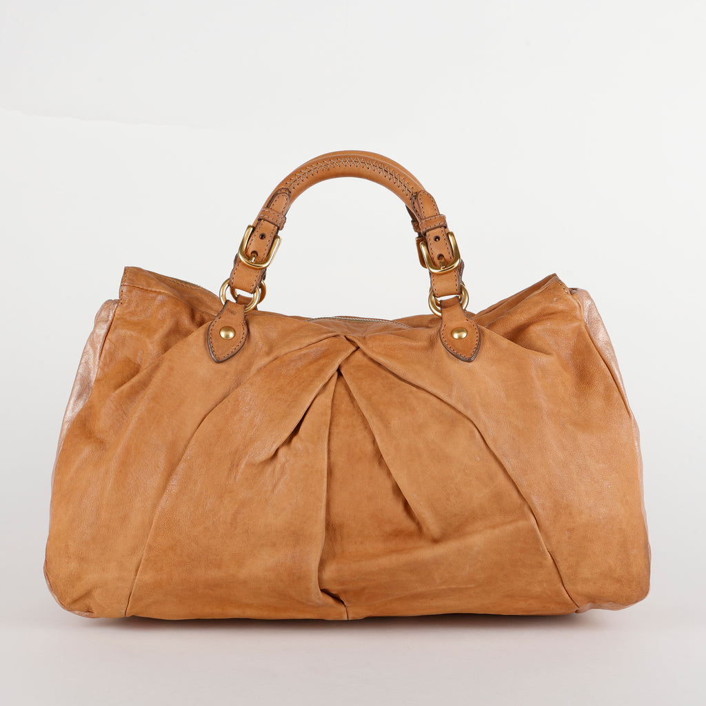Large Matelasse Tote, Brown/Rose Gold (w/o strap)