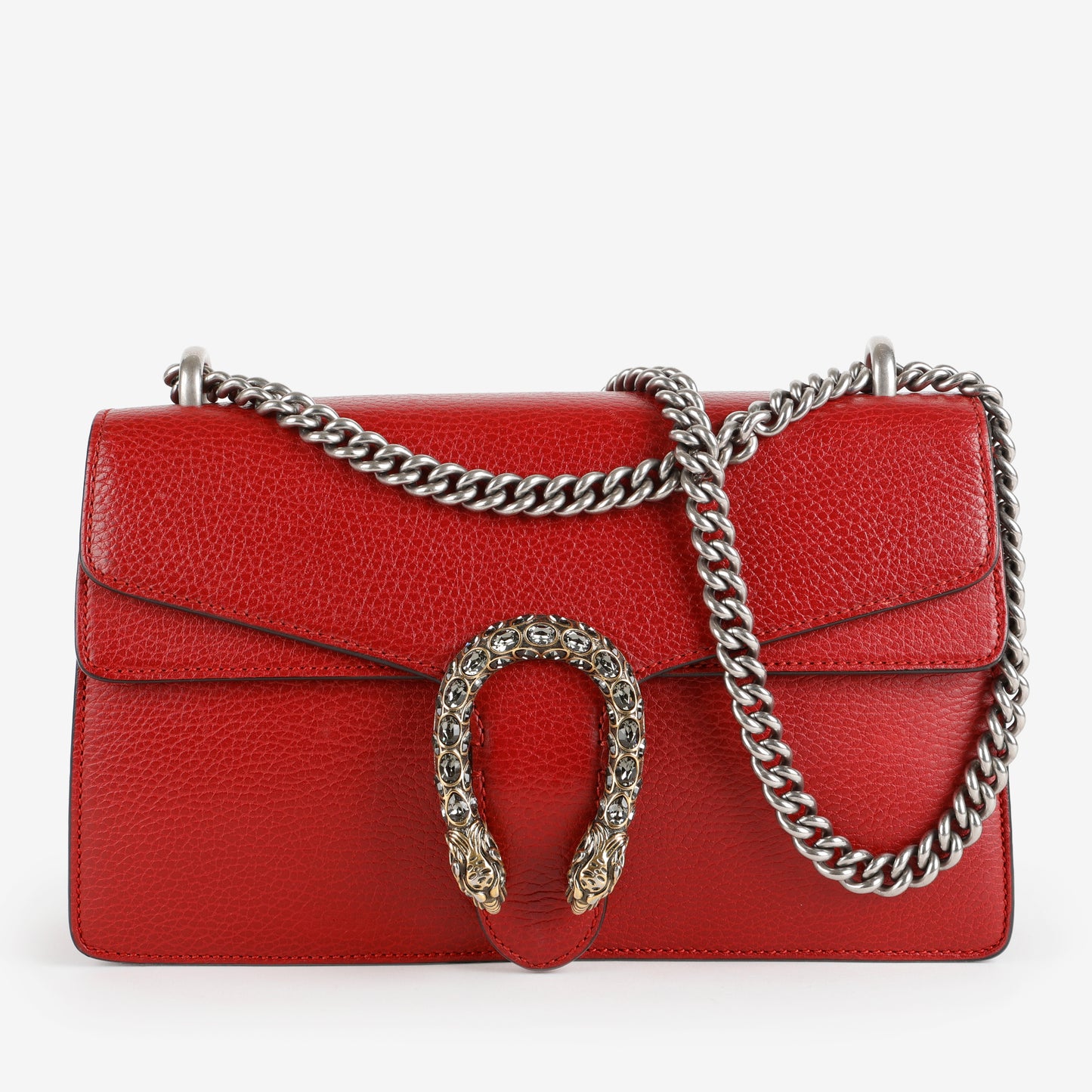 Medium Dionysus Shoulder Bag, Red Calfskin