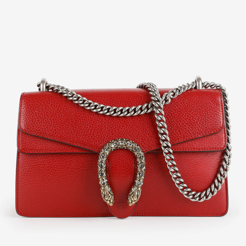Medium Dionysus Shoulder Bag, Red Calfskin