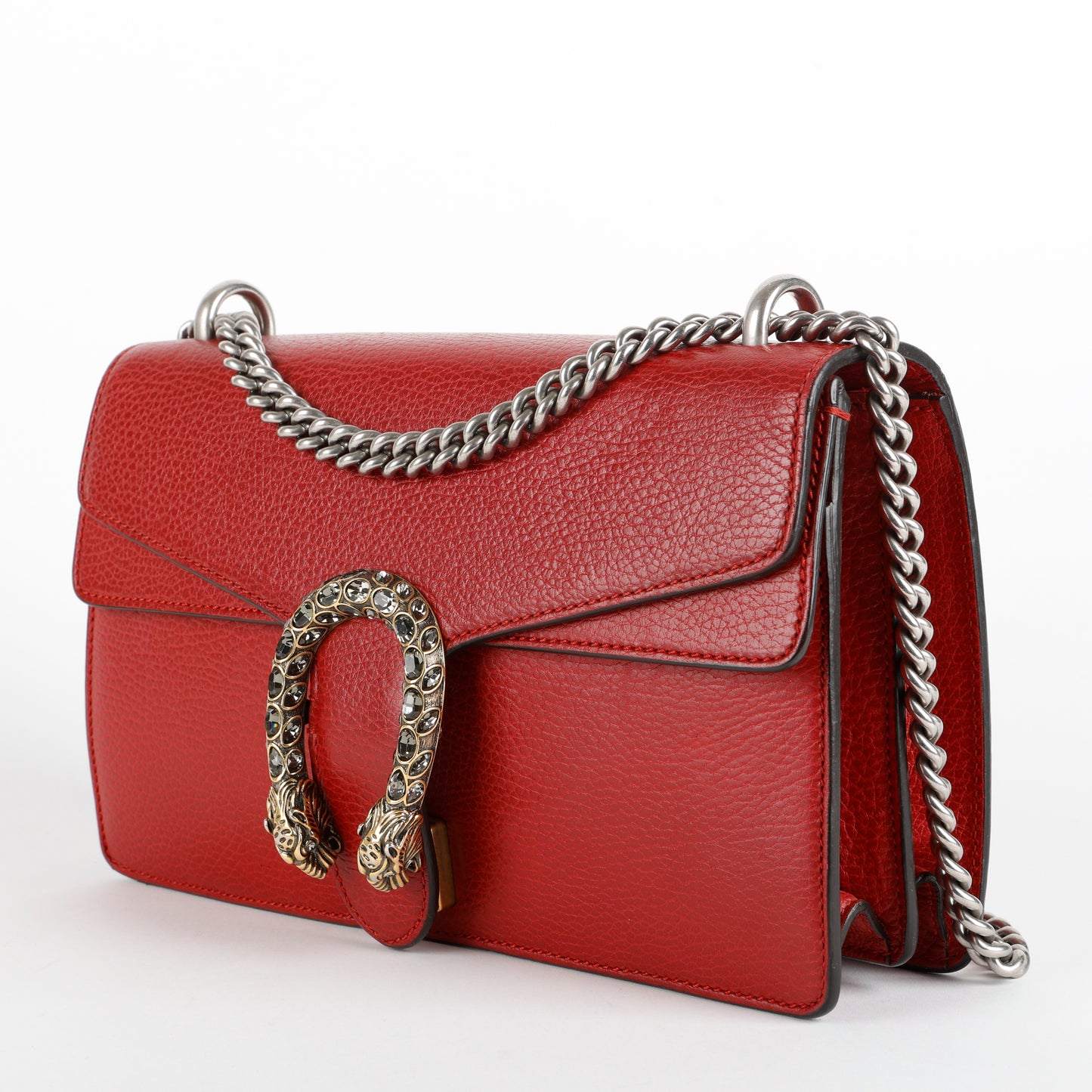 Medium Dionysus Shoulder Bag, Red Calfskin
