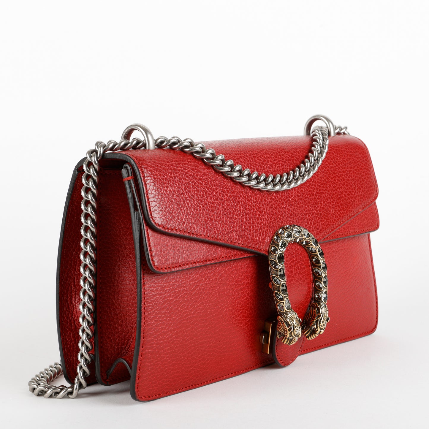 Medium Dionysus Shoulder Bag, Red Calfskin
