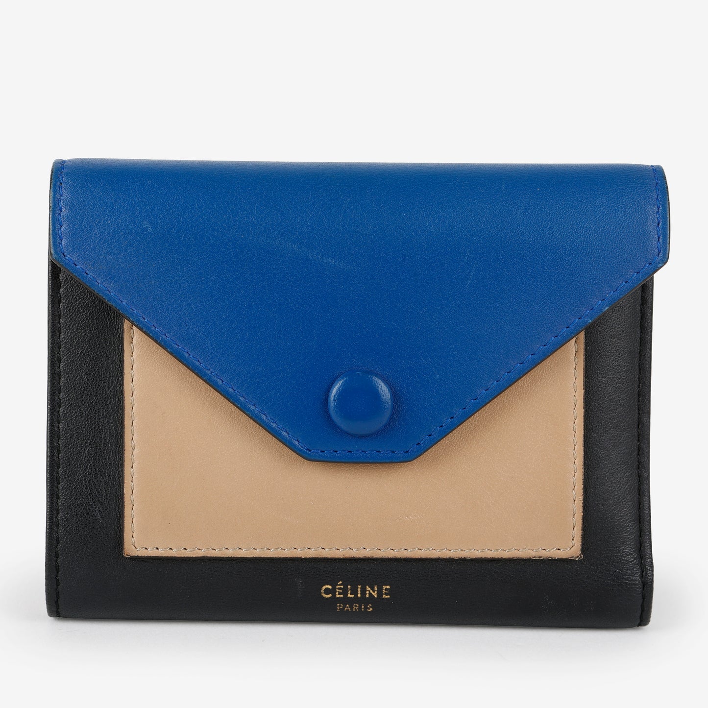 Pocket Envelope Wallet, Black/Blue