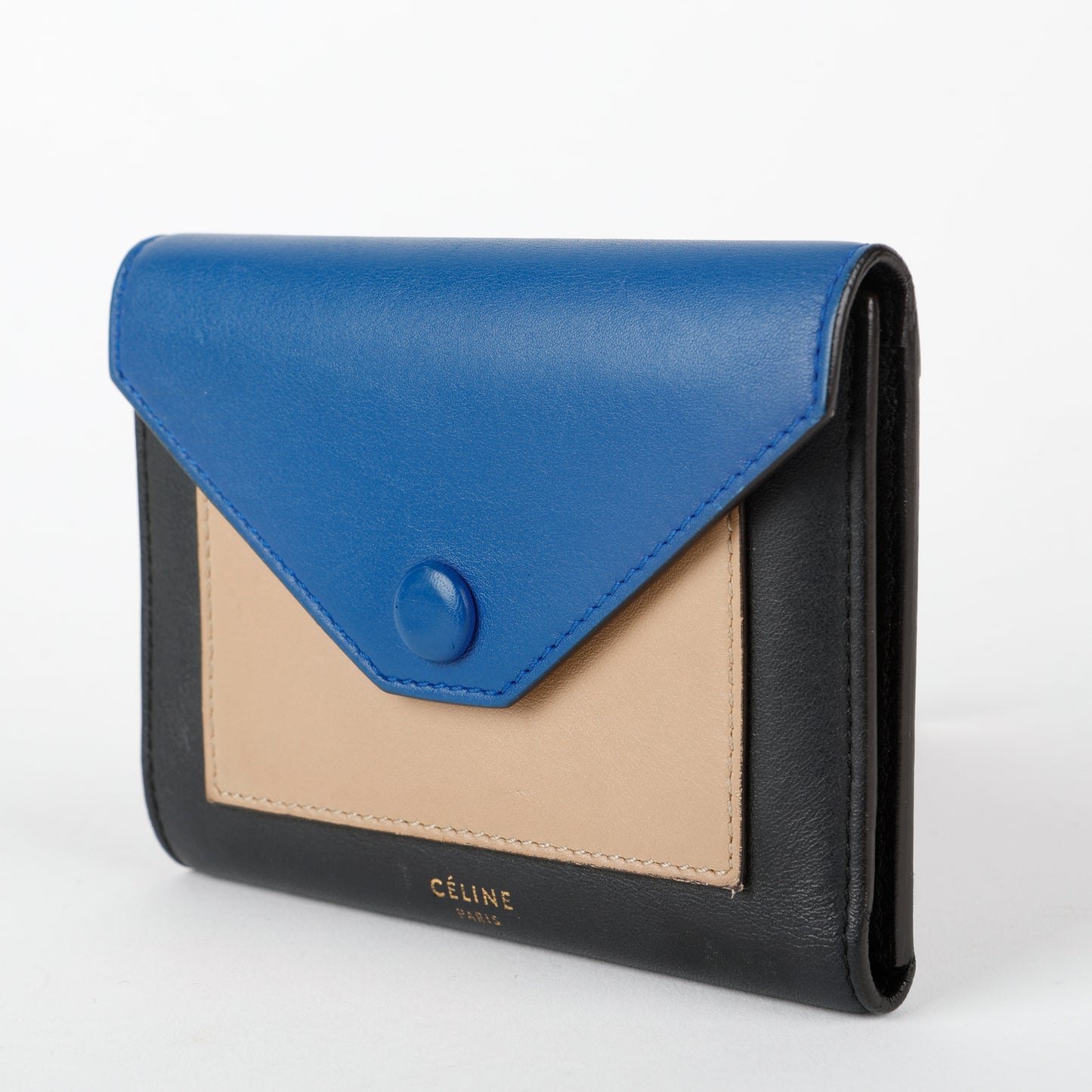 Pocket Envelope Wallet, Black/Blue