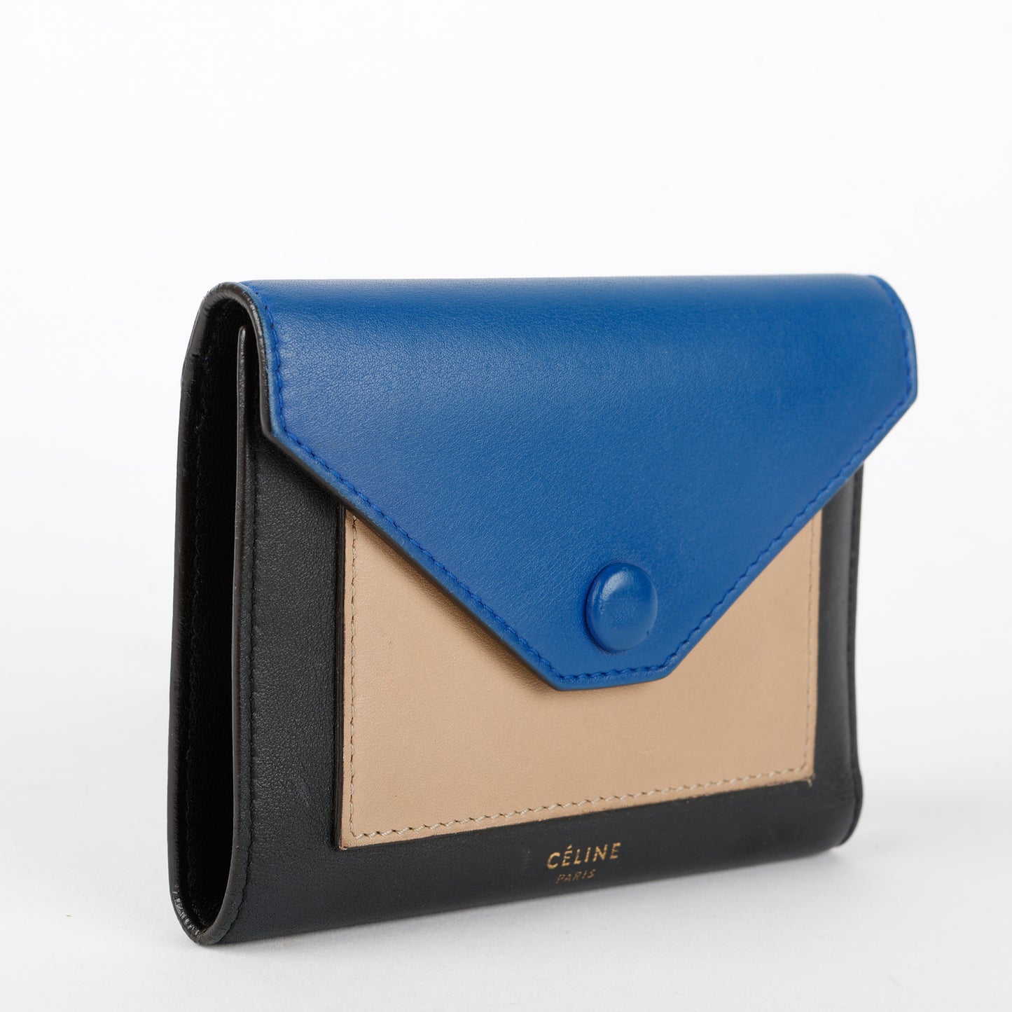 Pocket Envelope Wallet, Black/Blue