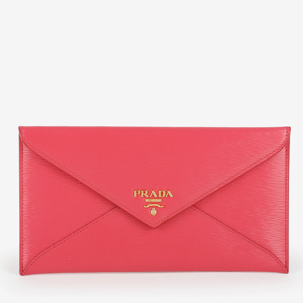 Envelope Wallet, Pink Saffiano