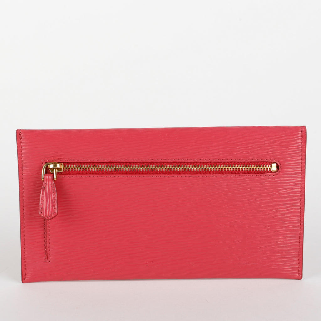 Envelope Wallet, Pink Saffiano