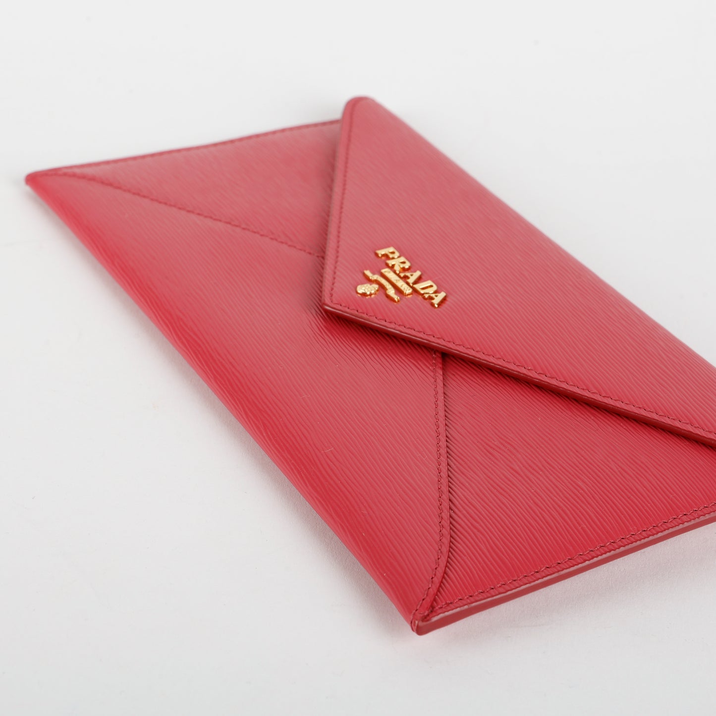 Envelope Wallet, Pink Saffiano