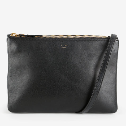 Trio Pouch on Strap, Black