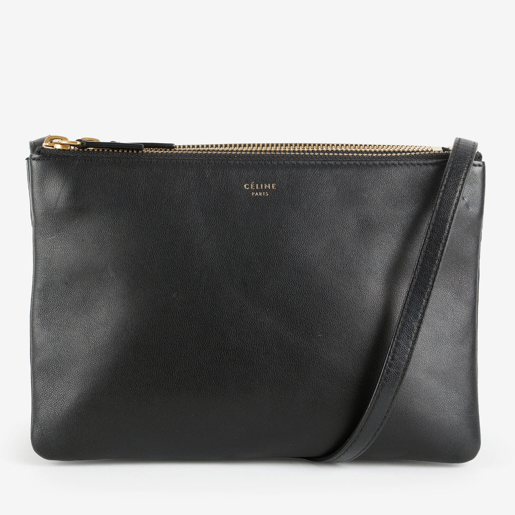 Trio Pouch on Strap, Black