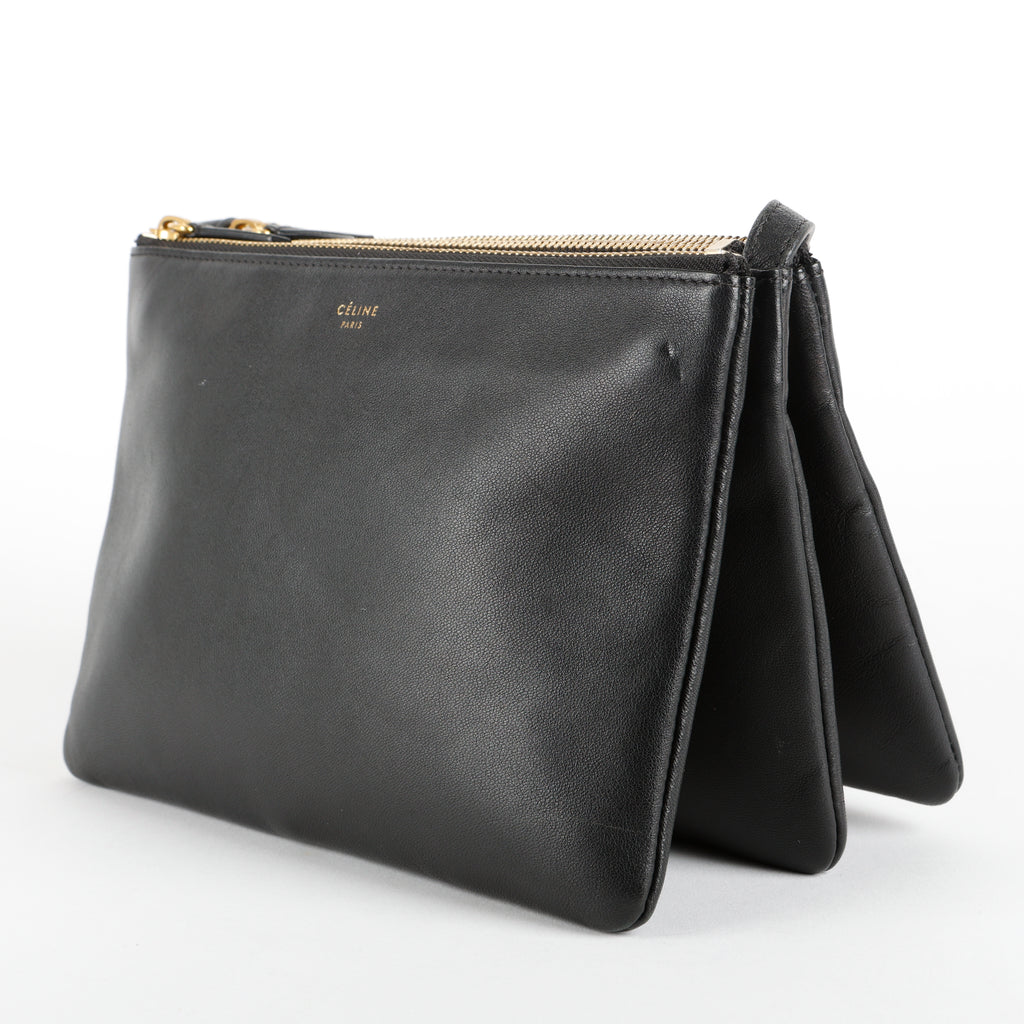 Trio Pouch on Strap, Black