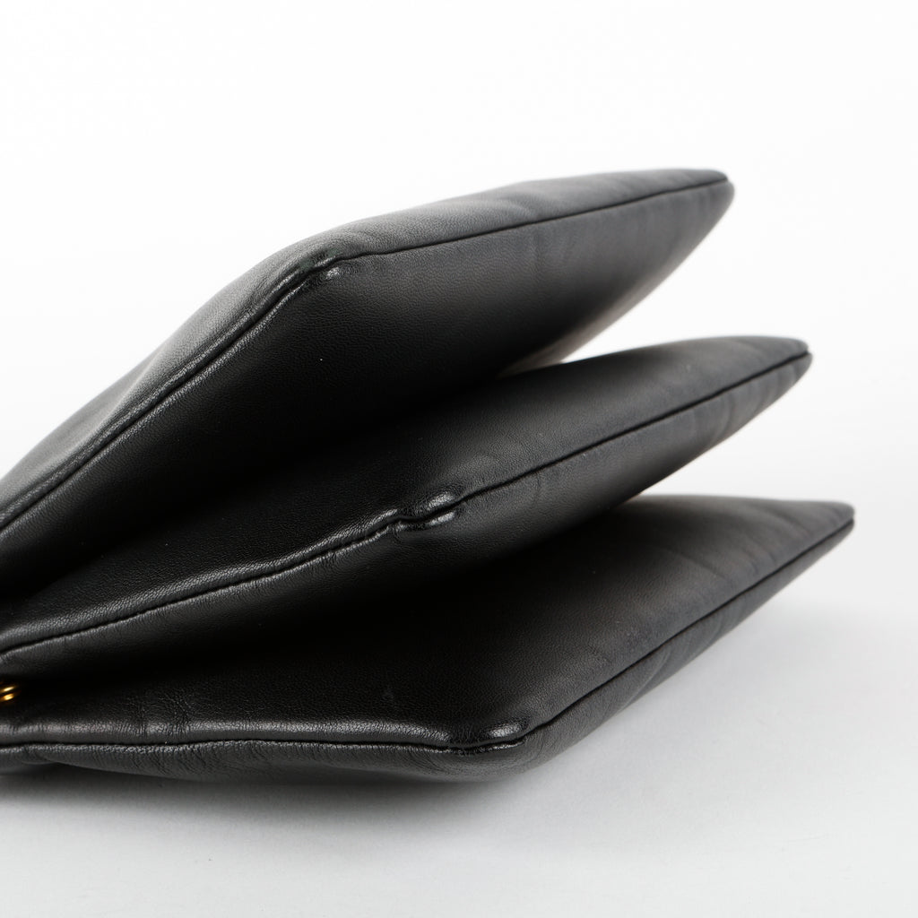 Trio Pouch on Strap, Black