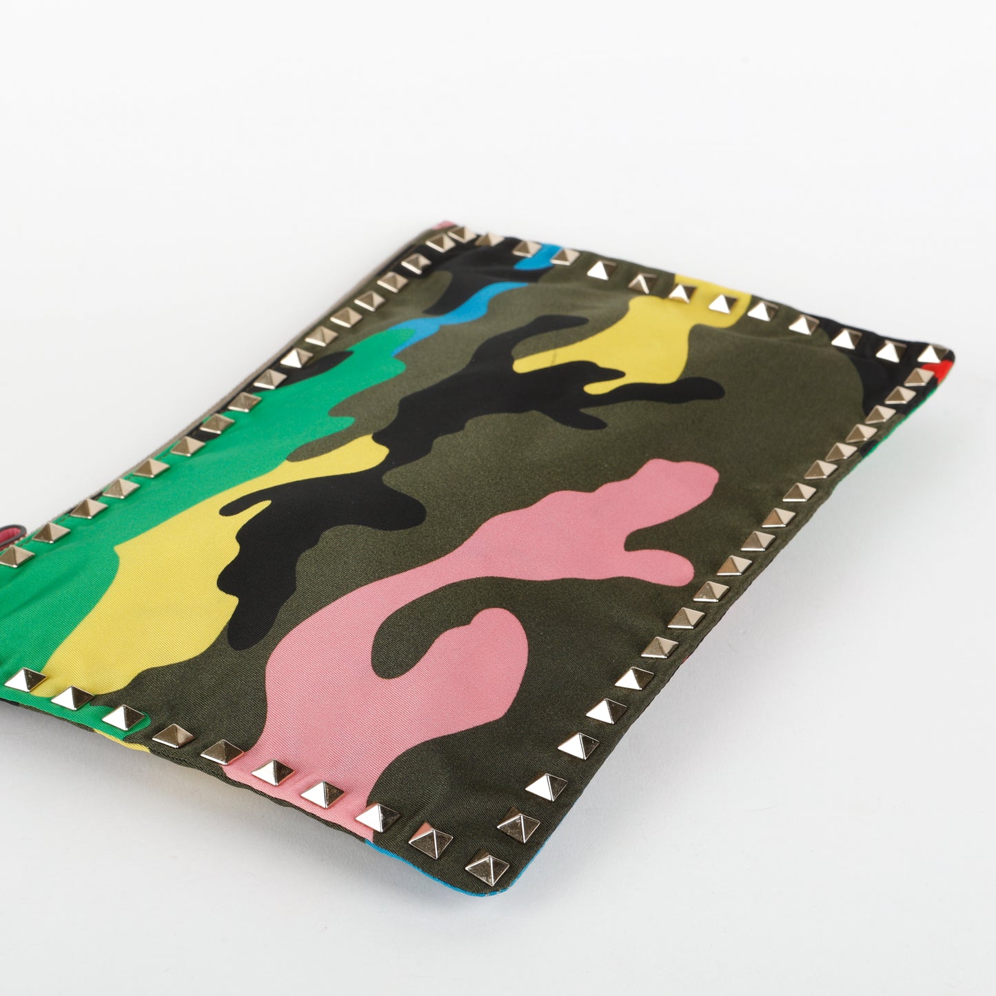 Multicolor Camouflage Printed Nylon Clutch