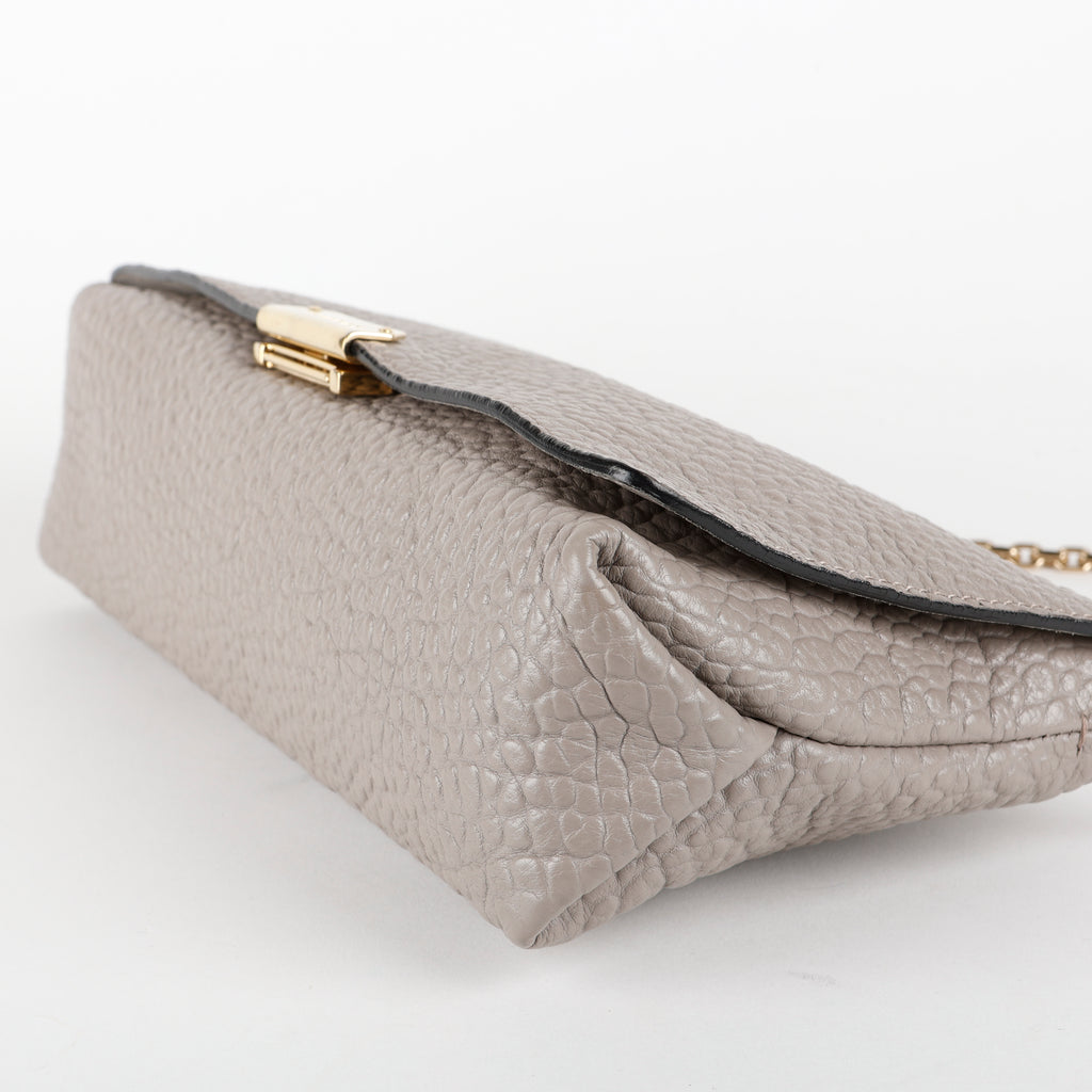 Medium Mildenhall Crossbody, Pale Grey Grained Calfskin