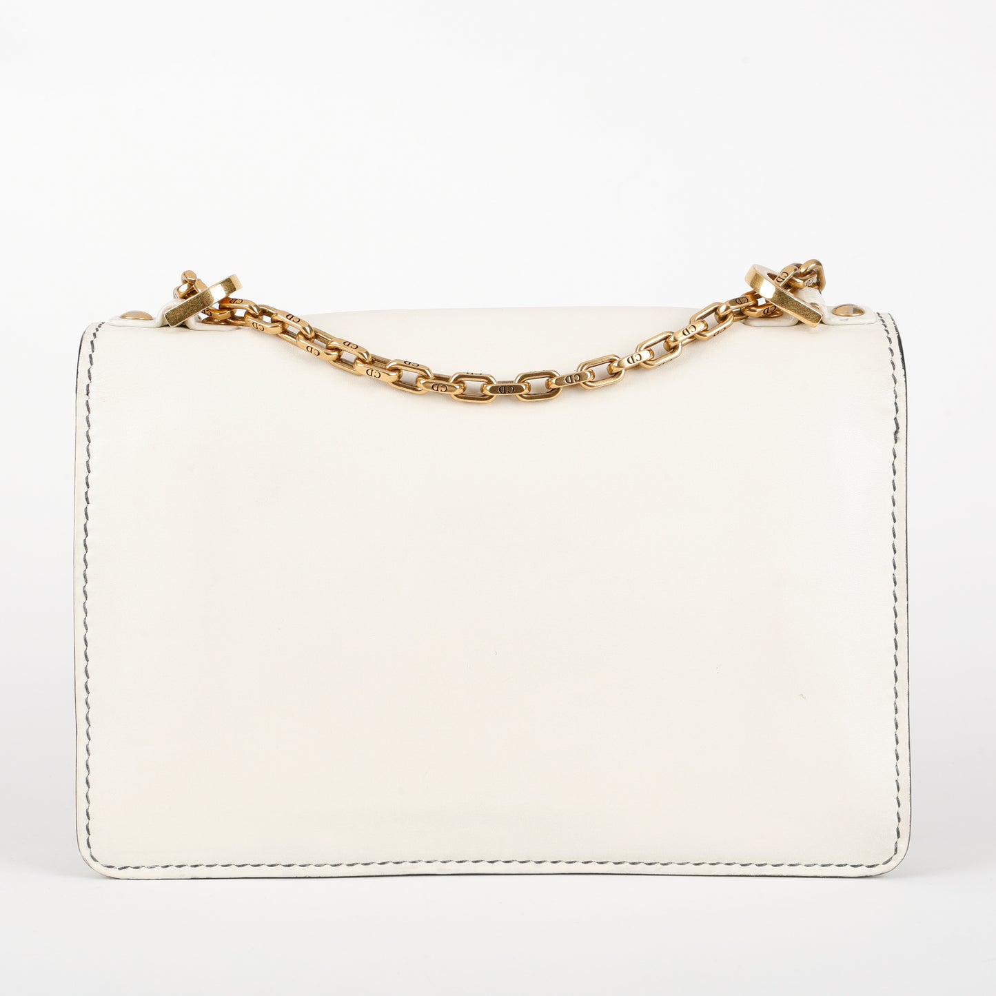 Medium J'adior Flap Bag, Cream Calfskin